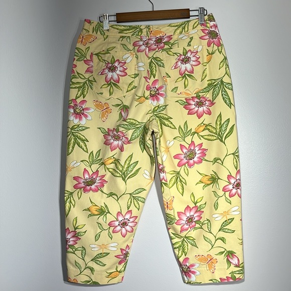 Talbots Women’s Floral Crop Pants Stretch Size 14 - Picture 4 of 6